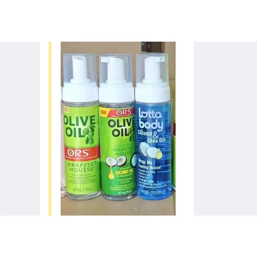 ORS Olive Oil Wrap/Set Mousse & Lotto Body Coconut & Shea Oil Wrap Me Foaming Mousse for Hair Care