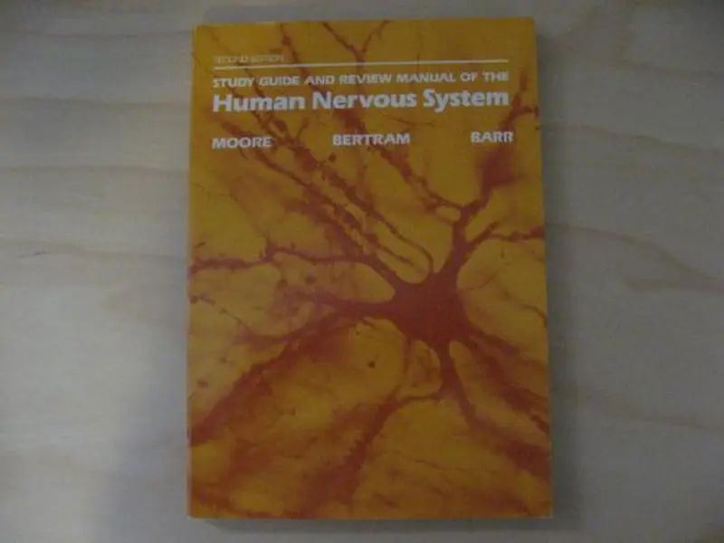 Used Softcover Study Guide & Review Manual of the Human Nervous System by Keith L. Moore, Ewart G. Bertram, Murry L. Barr - 1.25 lb, Good Condition, English Language Literature Book, 1.25 Pounds