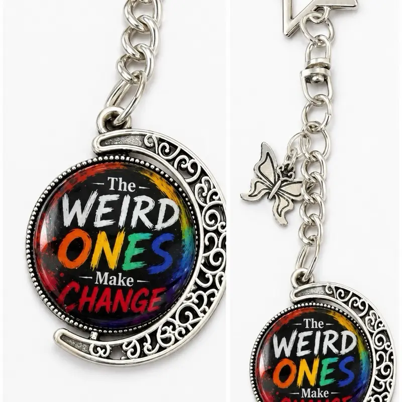 Spinning Charm Keychain
