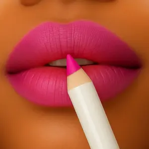 Warm Pink Lip Liner - Vegan Ultra-Creamy Pigmented Waterproof Lip Liner with Sharpener for Comfortable Application