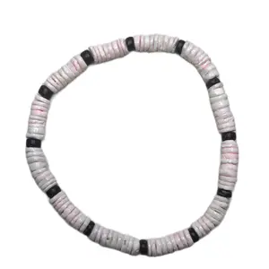 Pink Shell and Wooden Beads Anklet - Simple Design with Pink and Brown Beads