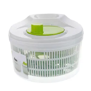 kibhous Salad Spinner Vegetable Dryer, 3.4 Quart Fruit Veggie Bowl Lockable Colander Basket and Lid with Drawcord Switch