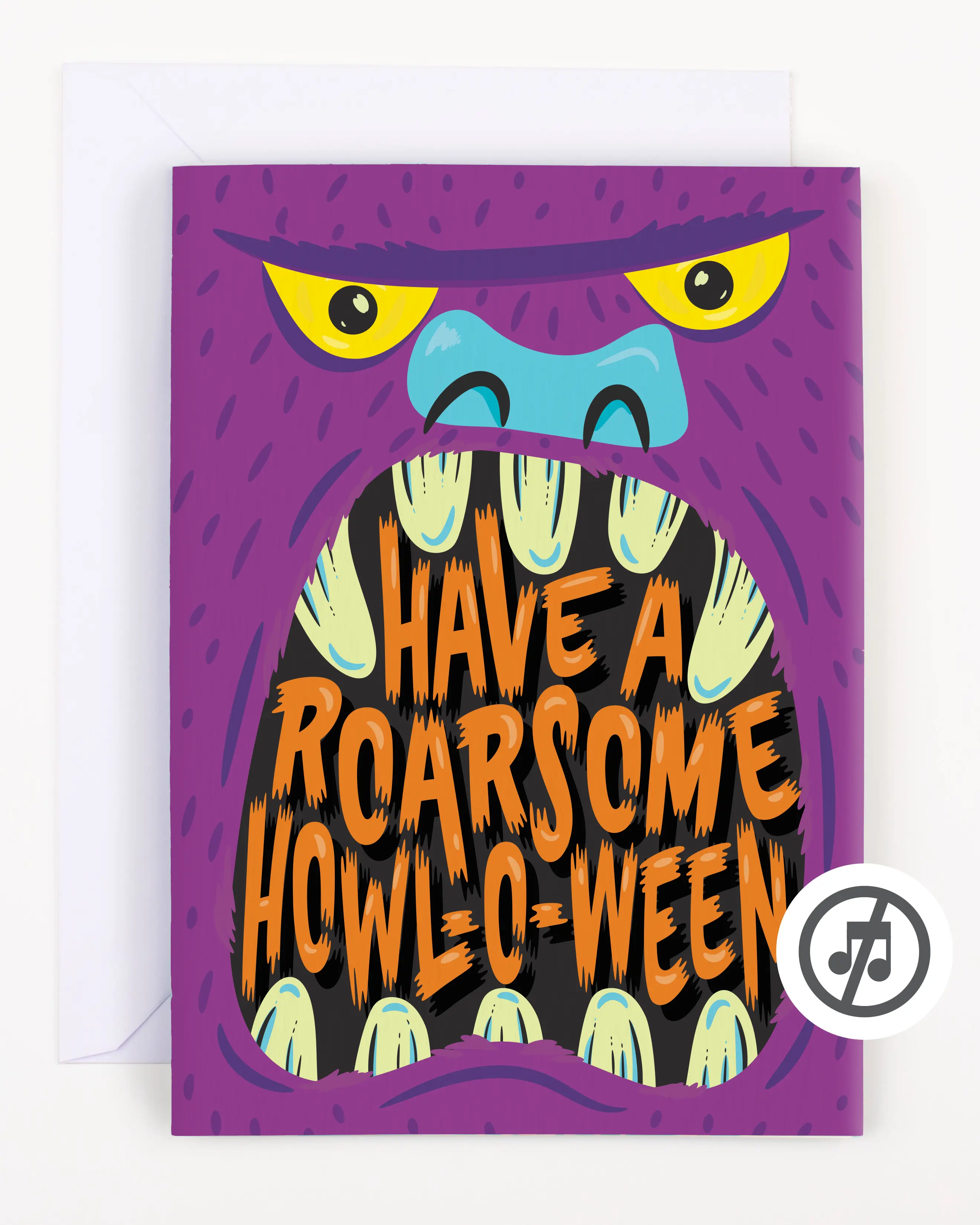 Halloween Monster Card with Glitter & Stickers Halloween Monster Card with Glitter & Stickers