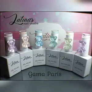 LATINAS NAIL STUDIO 6 Piece Set with Glitter, Gel, Pastel Multicolor Shades for Beginners, Easy to Remove Formula, Ideal for Nail Art