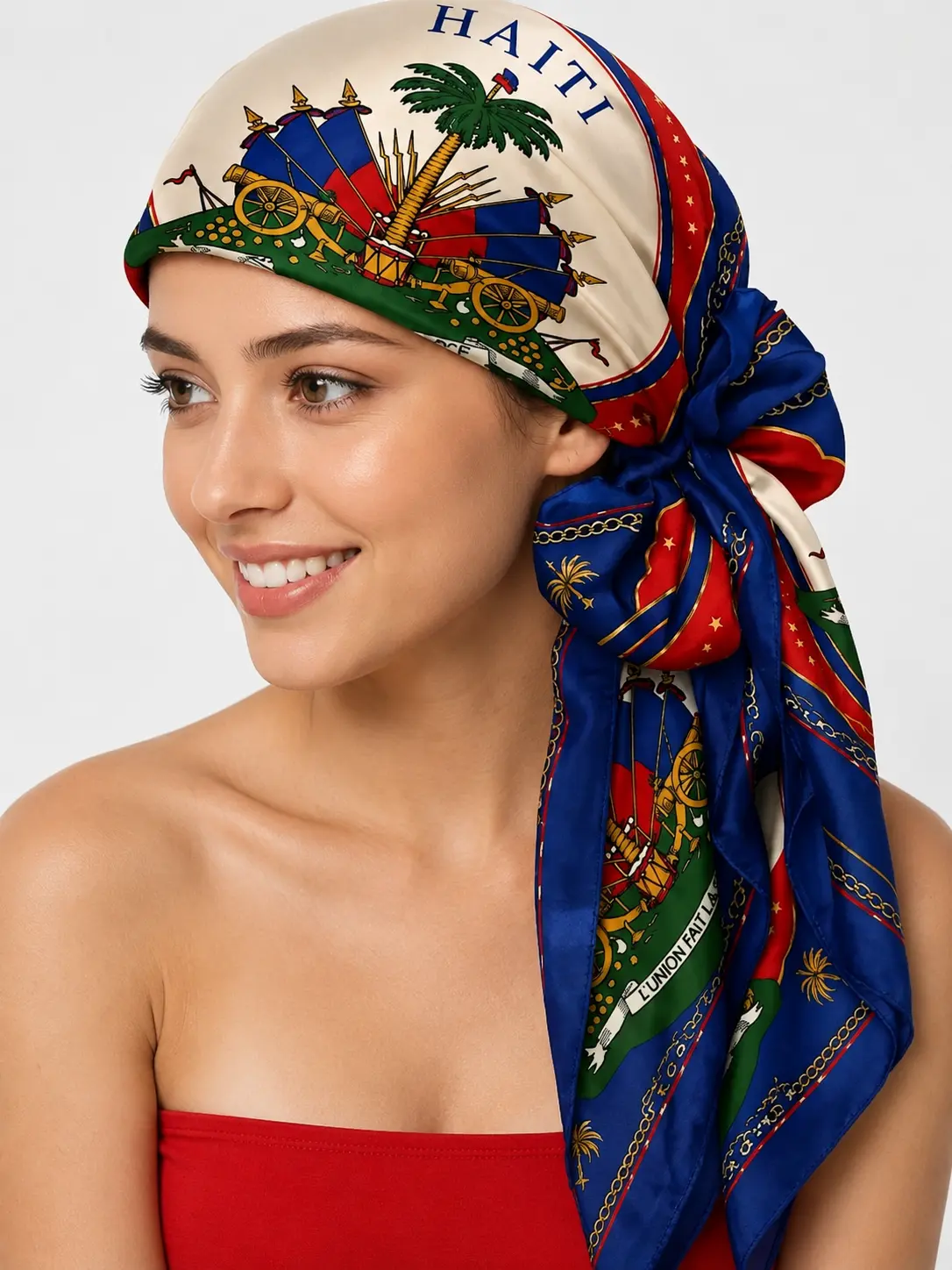 Haiti Flag Bandana Scarf – Patriotic Hair Scarf, Neck Wrap and Headband for  Independence Day, Summer Travel and Everyday Wear