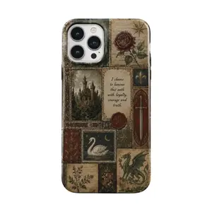 [Magsafe] Handcrafted Medieval Oath-Inspired Phone Case Compatible with iPhone 11, 12, 13, 14, 15, 16, 17 & Samsung S22 S23 S24 S25 S26 – check our available sizes