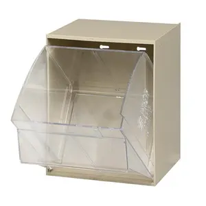 212 MAIN Quantum Storage QTB301IV Ivory Tip-Out Bins, 11.75x11.81x13.87 in., Organizer Storage Containers Boxes, Cabinet Holder