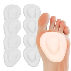 8pcs Metatarsal Pads Ball of Foot Cushions – Gel Forefoot Pads, Adhesive Shoe Inserts for Heels, Flats, Boots, Sneakers – Universal Fit for Men & Women – Fits All Shoe Types: High Heels, Dress Shoes, Work Boots, Running Shoes