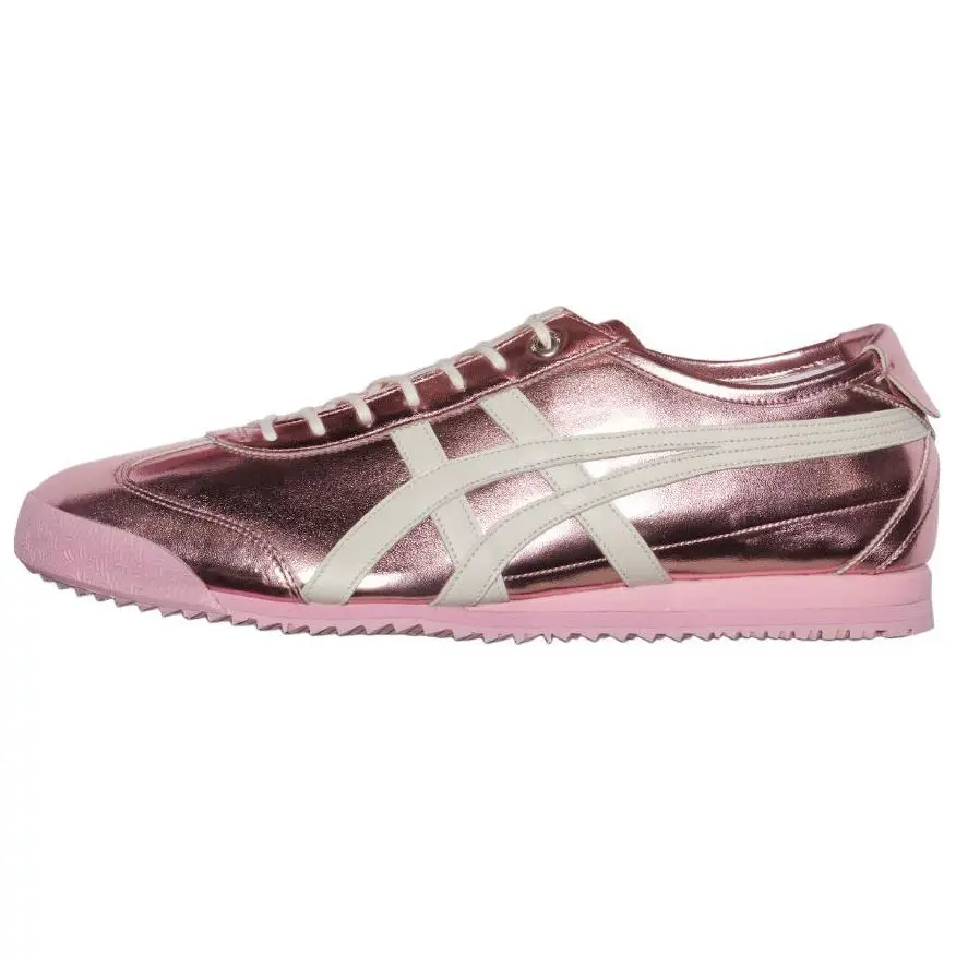 Onitsuka Tiger Mexico 66 Sd Metallic Series Crystal Pink Cream Durable Non-slip Low Top Sneakers Unisex 1183C468-700