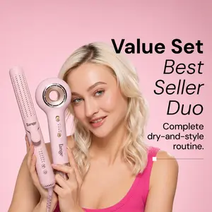L'ANGE HAIR - Best Seller Duo, Two most-loved styling tools for a complete dry-and-style routine ∘ Delivers ultra-fast drying with advanced ion technology for frizz-free, shiny results, Curls, straightens, and waves with one lightweight, versatile styler,