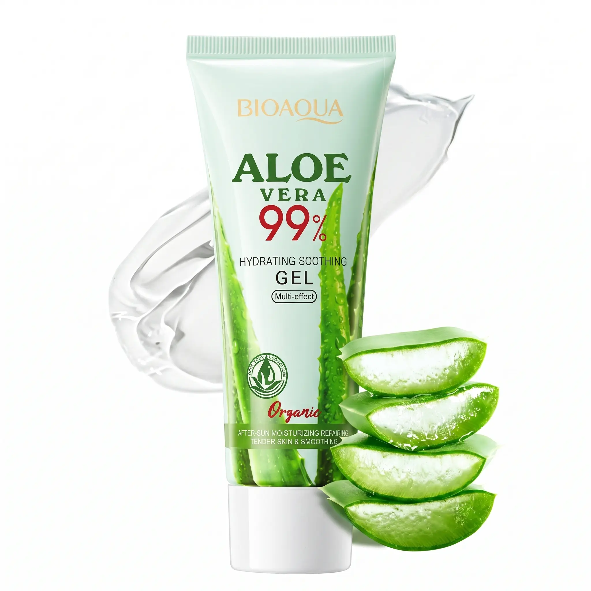 BIOAQUA 99% Aloe Vera Gel – Soothing Cooling Gel for Face & Body, Simple Multi-Use After Sun Skincare daily facial lotion sensitive skin hydration gentle recipe