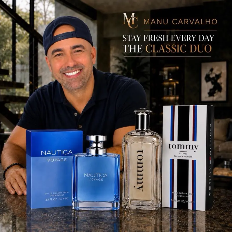 Designer Fragrance combo | Nautica Voyage 100ml (3.4fl.oz) EDT + Tommy Hillfiger 100ml (3.4 fl.oz) EDT