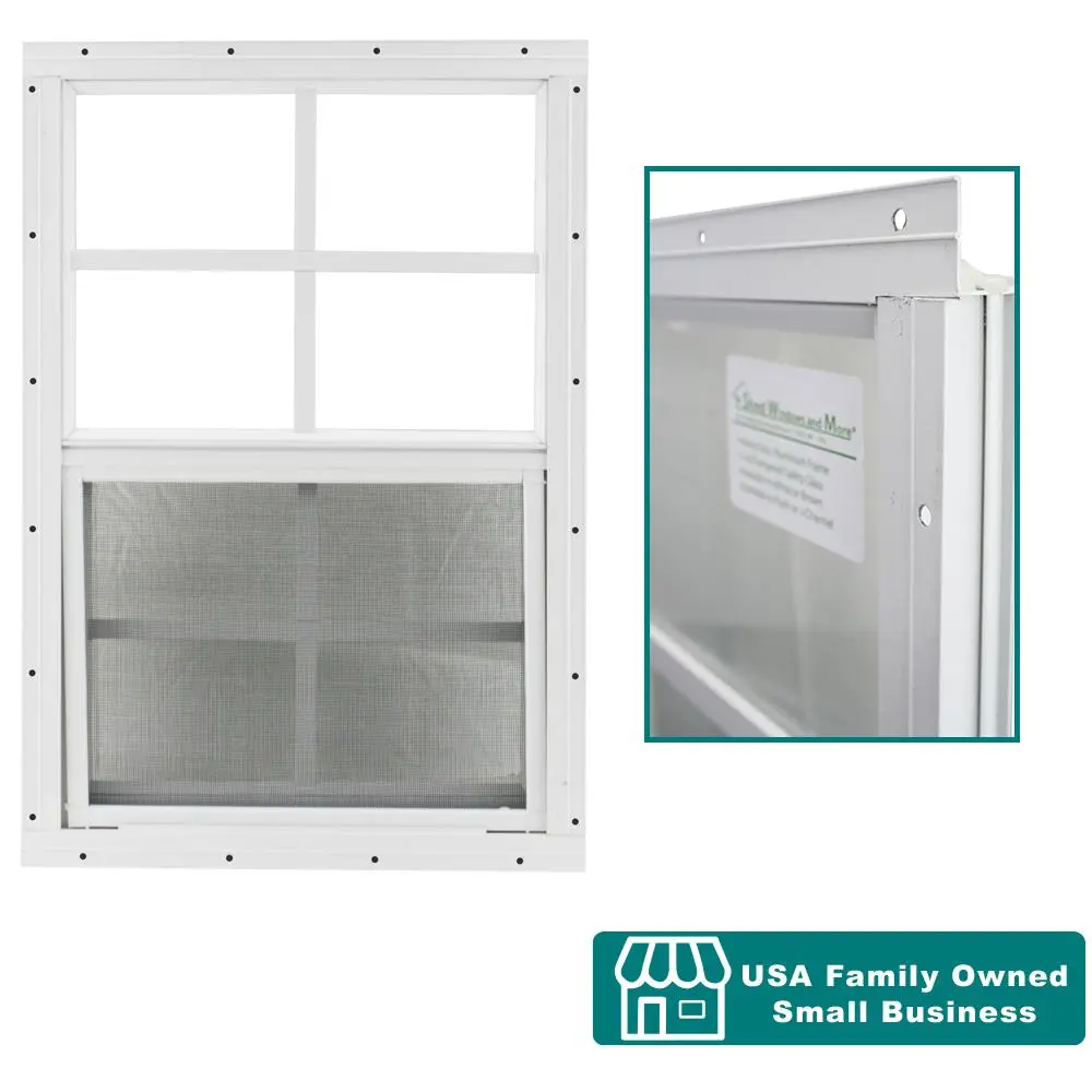 Shed Windows and More 24" x 36" Tempered Glass Aluminum Frame Window Chicken Coop Window Barn Windows Playhouse Window