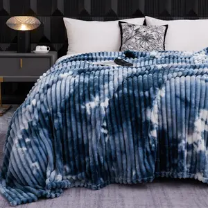 Tie Dye Print Flannel Blanket, Soft Comfortable Throw Blanket, Cool Bedroom Bedding Blankets for Home Sofa Couch Bed Camping Travel, Lightweight Cozy Blanket, Soft Comfy Blanket, Soft Warm Blanket