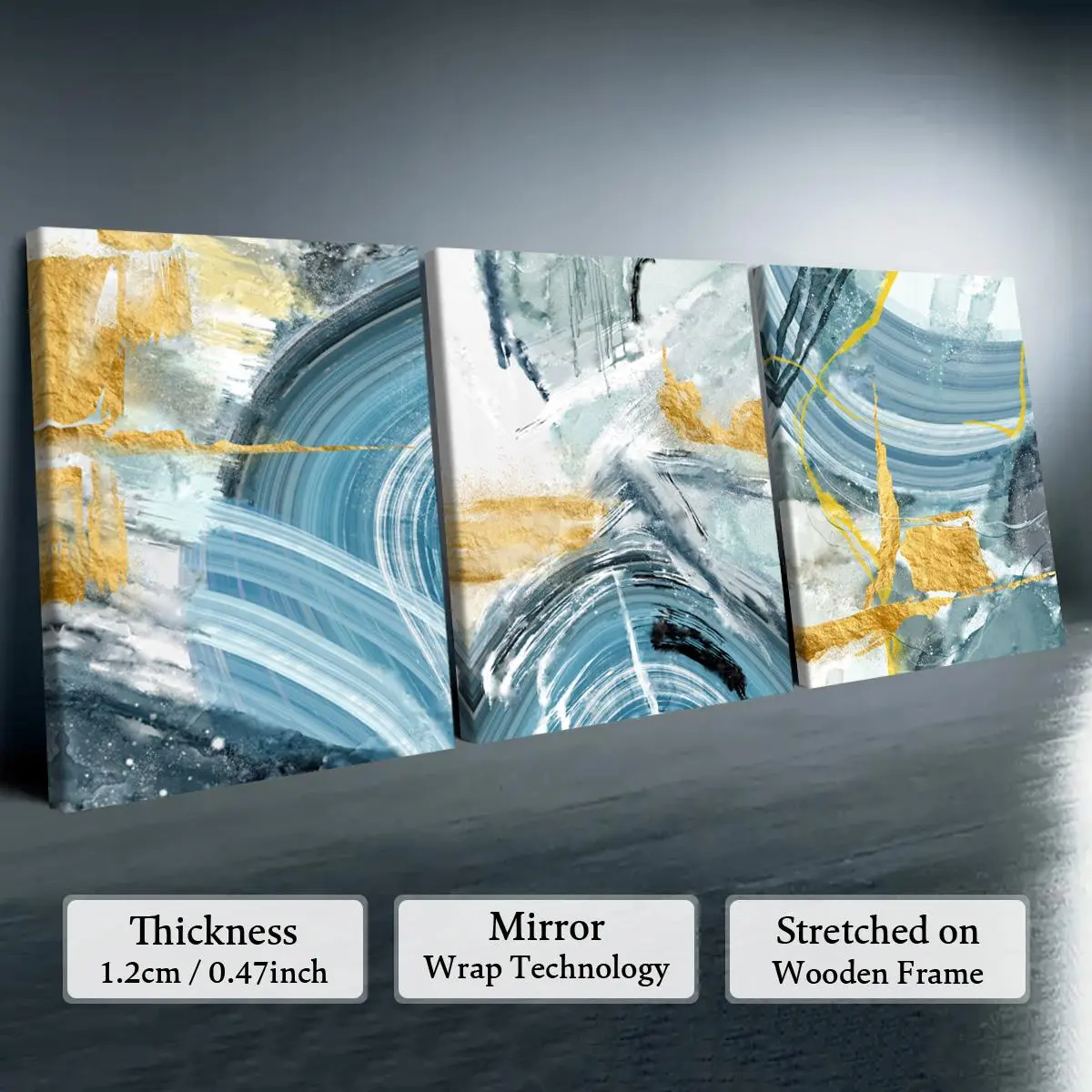 Blue & Golden Abstract