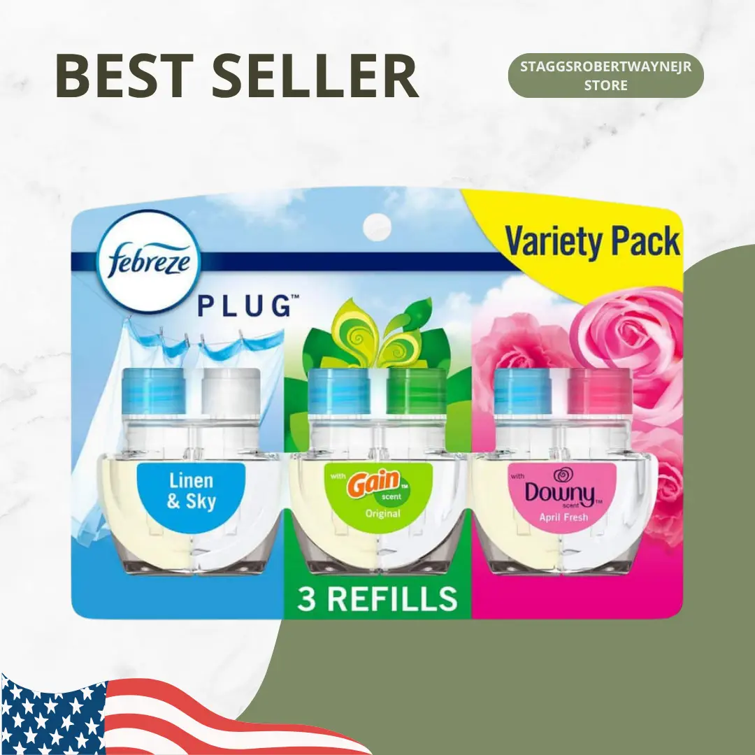 2.63 oz Variety Pack Linen, Gain Original, and April Fresh Scented Oil Plug-In Automatic Air Freshener Refill (3-Count)