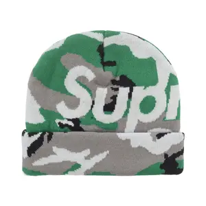 Supreme Camo Big Logo Beanie Green Camo