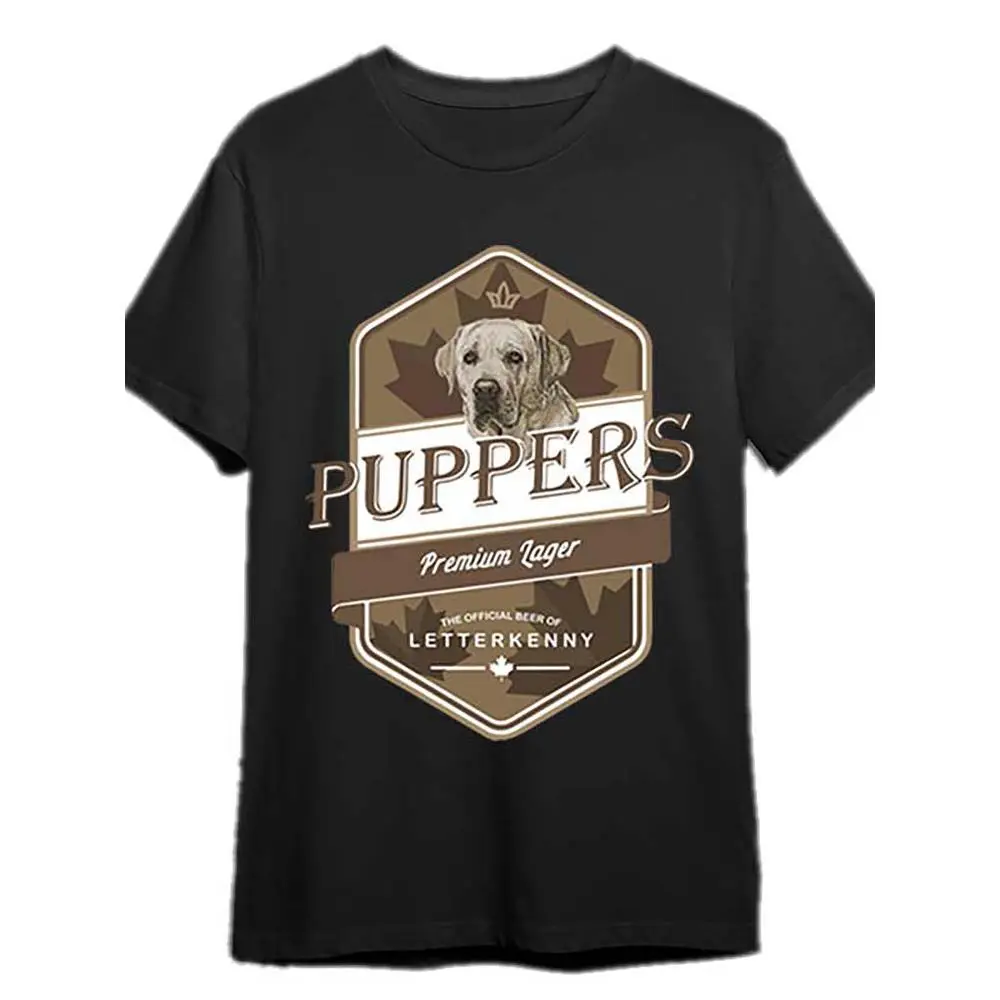 100% Cotton Letterkenny Puppers Craft Beer - Letterkenny Shoresy - Letterkenny Shoresy T-Shirt - Black Funny Dog Men'S Short Sleeve Pattern T-Shirt Collection - Irish Dog - T-Shirt 337277 Golf Gift T-Shirt For Men And Women