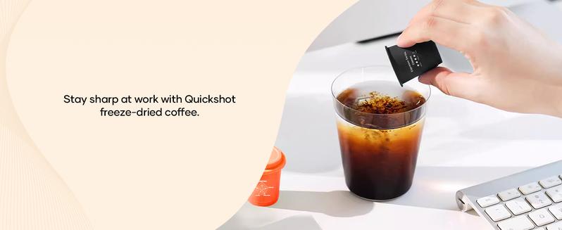 Quickshot 100% Arabica Cold Brew - 9 Flavorful Espresso Caps!  Single-Origin & Freeze-Dried for Maximum Freshness