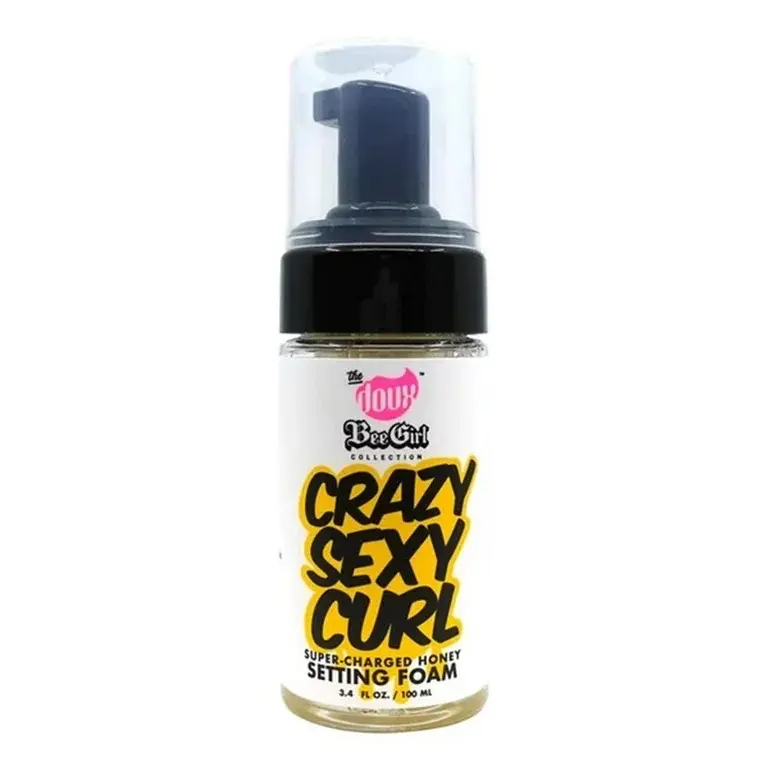 The Doux CrazySexyCurl Honey Setting Foam - All in 1 Styler for Defining Hair Curls - Gel, Frizz Haircare Travel Size