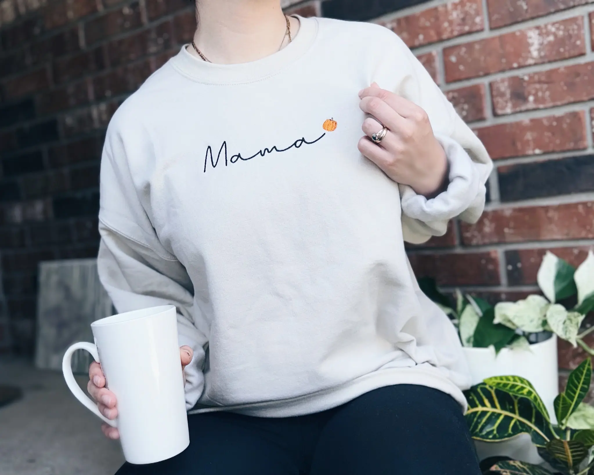 Mama Embroidered Crewneck Sweater - Mama and Me Matching Sweater - Toddler clothing - Mama Clothing Cotton