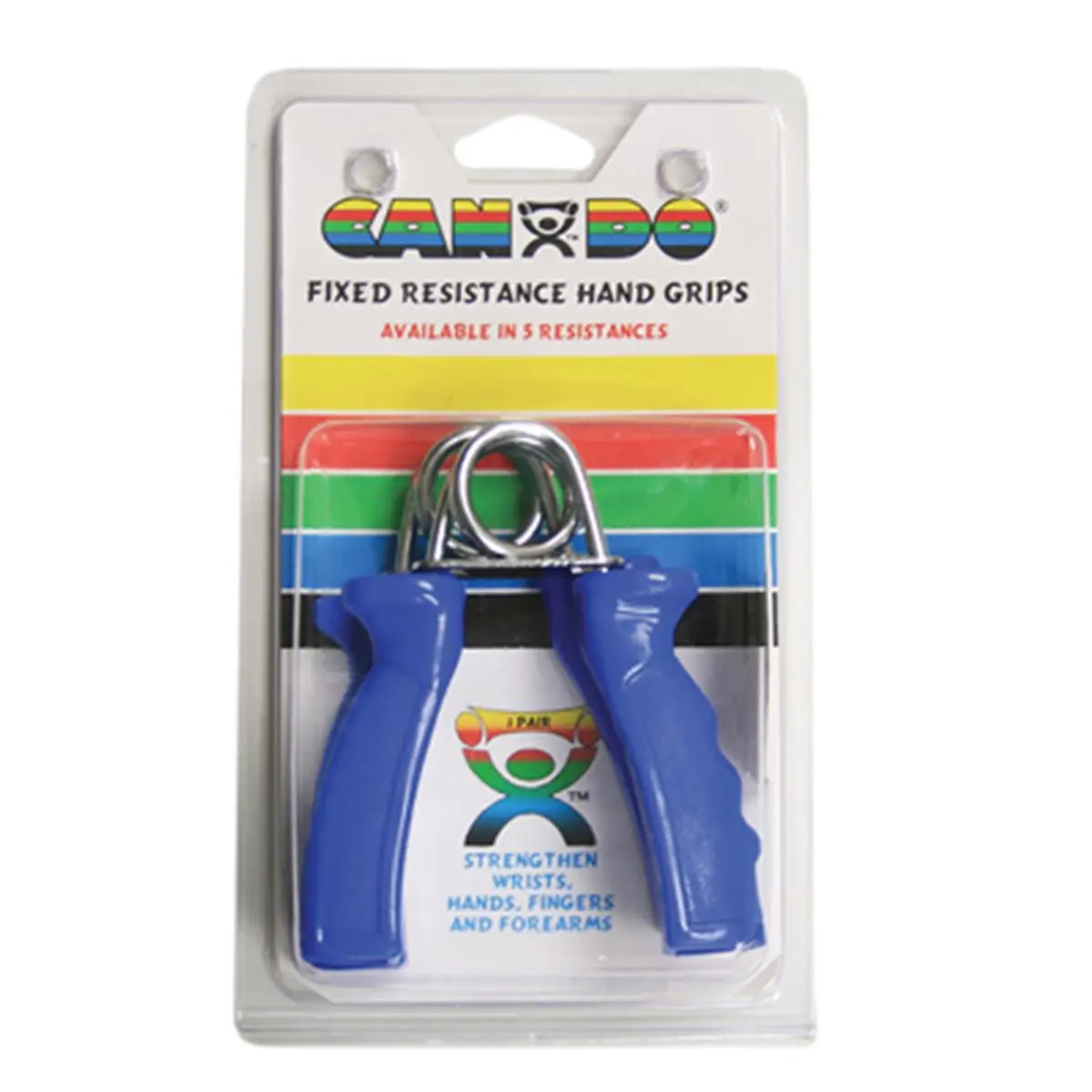 Fabrication Enterprises  Cando Ergonomic Hand Grip- Pair - Blue- Heavy - 24 Lbs.