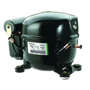 FFI10HBX1 Nidec Embraco Compressor, hermetic, low temp, 1/3 HP, R134a, 115/1/60 volt, service valve