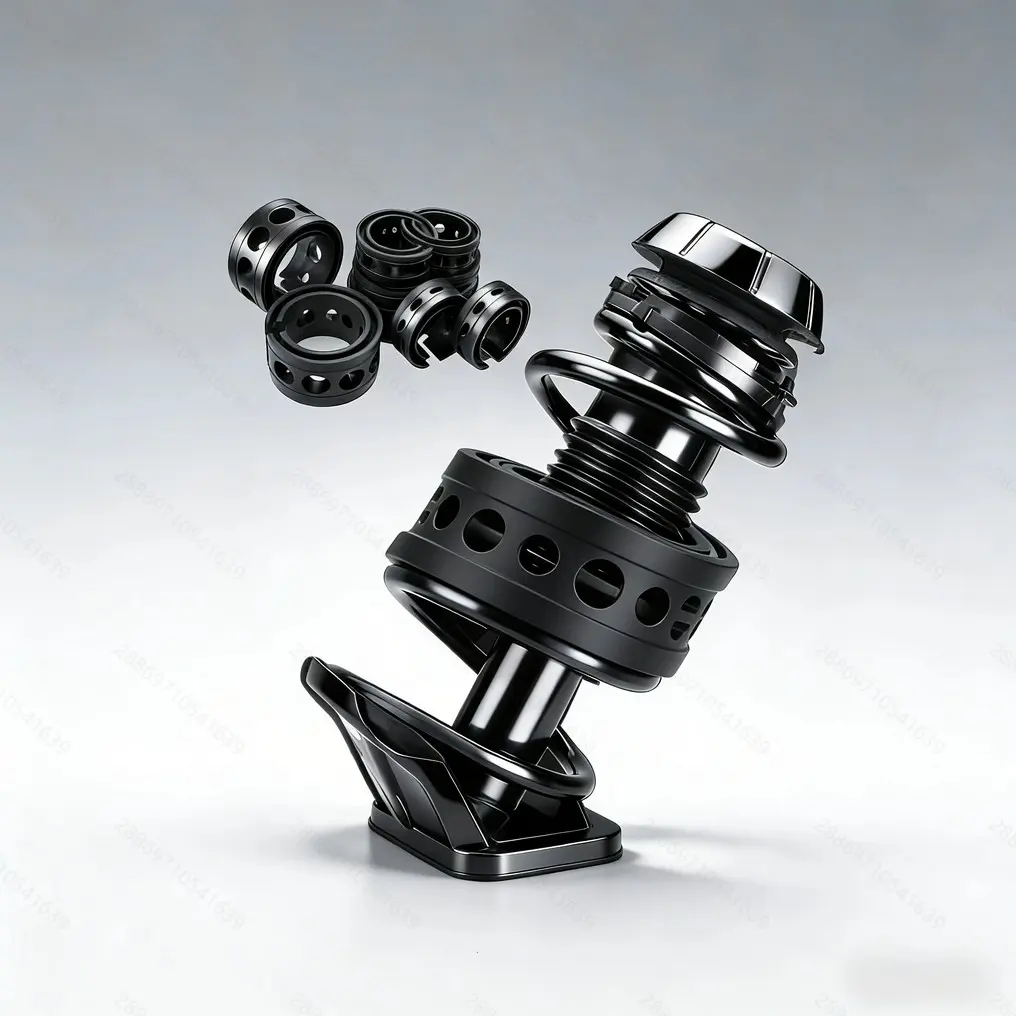 Universal Car Shock Absorber Set, Strong Buffering Suspension Protection Bumper Coil Spring Cushion Pad Protector, Automotive Exterior Accessories