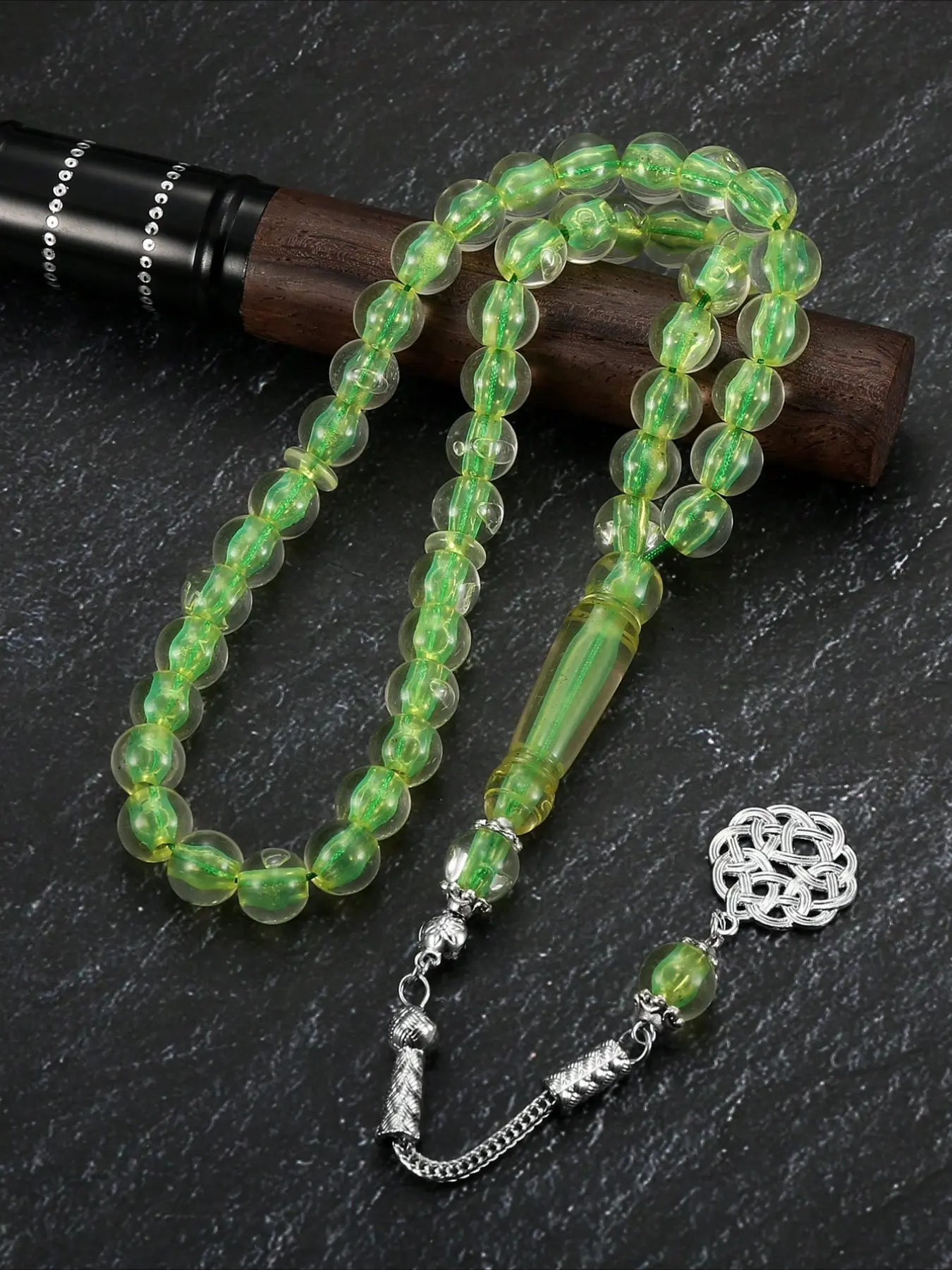 1pc Bright Colored Imitation Crystal Islamic Prayer Bead Buddhist Bead Bracelet, Used for Chanting Scriptures and Worship Accessories For Muslim