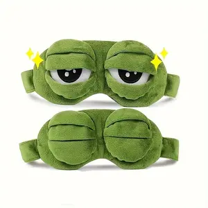 3D Stereo Frog Eye Mask, ultra soft and skin-friendly with hypoallergenic design, adjustable strap portable eyeshade, excellent light blocking effect, fun and novelty party props, perfect for gatherings, cosplay and holiday gifts