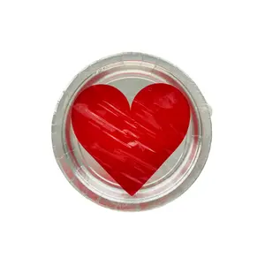 Valentine's Red Heart Design Silver Plate - Elegant and Romantic Gift for Loved Ones