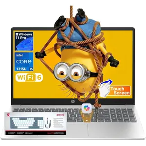 HP 15.6" Touchscreen Laptop 2026, Intel Core i3-1315U (Up to 4.5GHz), 16GB RAM 512GB SSD, Windows 11 Pro, Anti-Glare HD Display, Wi-Fi 6, AI Copilot Key,with Patented KB Kit