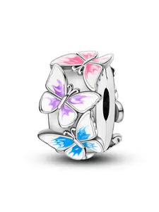 Butterfly Design Charm Beaded, Fashionable Beaded for Women & Girls, Trendy All-match & Exquisite Jewelry for Birthday Gift, Butterfly Charms