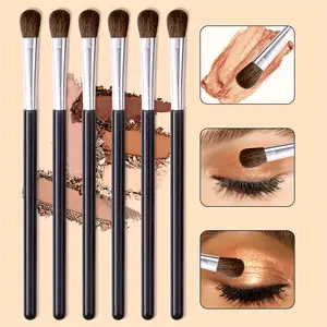 6-Pack eyeshadow brush, soft and dense bristles, easy-to-color eyeshadow brush, professional eye makeup tool for beginners