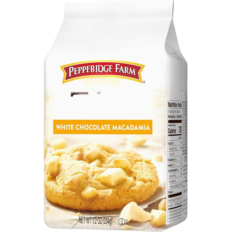 Tahoe Crispy White Chocolate Macadamia Nut Cookies, 7.2 OZ Bag (8 Cookies)