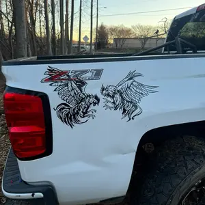 Roosters Decal Sticker - 16 Inches Wide - Car Exterior - Outdoor Vinyl - Available in 4 Sizes