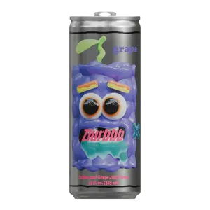 Grape ZLURBBB Pack - Original Caffeinated Grape Juice Drink 12 fl oz 6 Pack with Less Ingredients Than Leading Energy Drinks