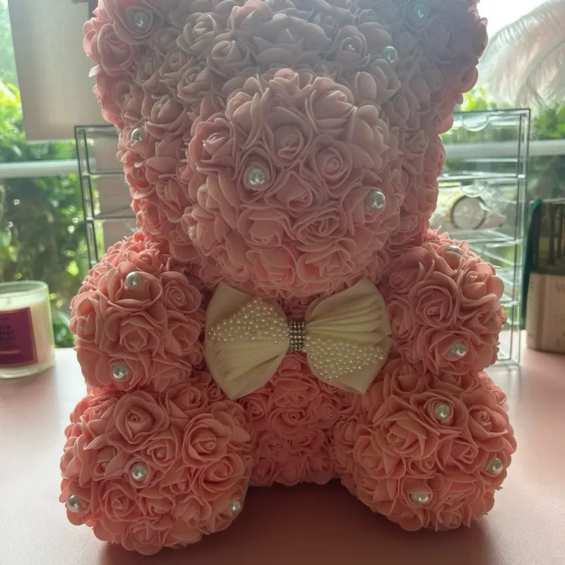 Limited Edition Eternal Rose Bear - Decorative Artificial Flowers, All-Year-Round Home Decor for Bedroom, living room, gift