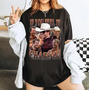 Limited If You Feel It Chase It Unisex Tshirt, Tyler Owens Twisters Cotton Top Streetwear