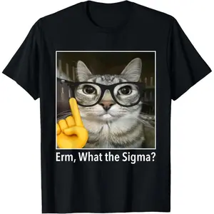 Cat Funny Erm, What the Sigma? Cat Meme Funny T-Shirt trendy t-shirts