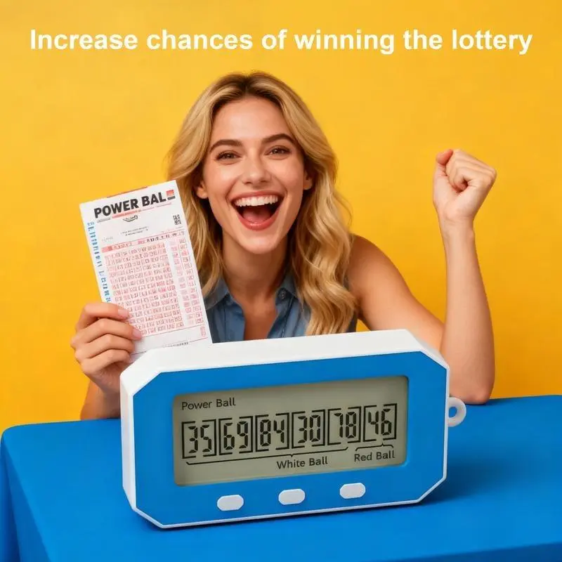 Smart AI Lottery Number Generator with Algorithms - Compact Portable Electronic Lotto Picker Keychain for Powerball & Mega Millions, Easy to Use, Enhances Winning Chances, Ideal Gift