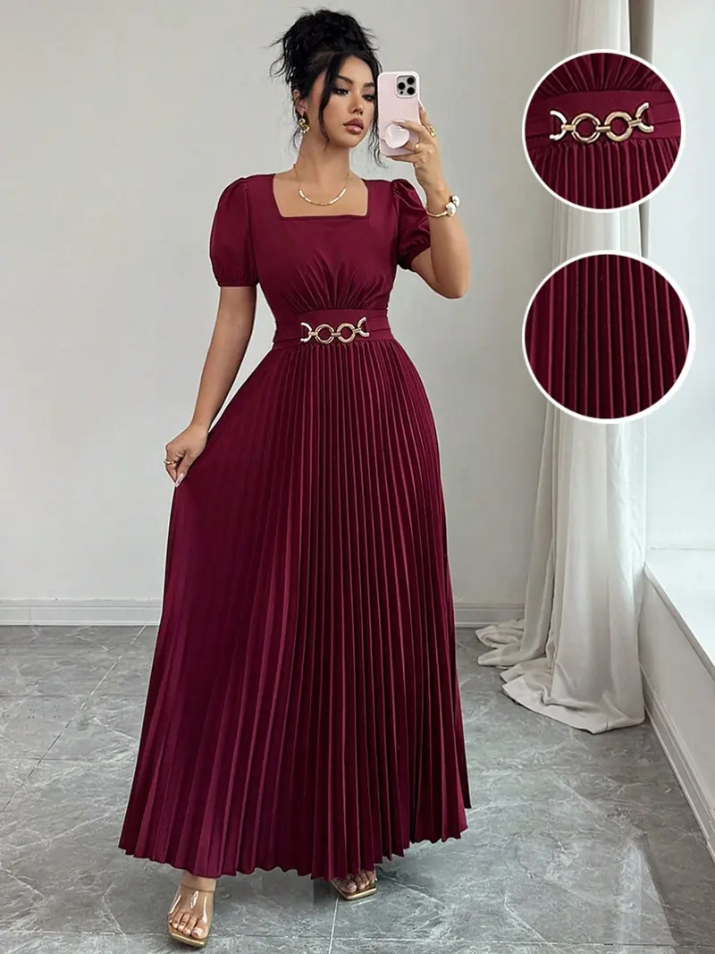 burgundy maxi dress casual Avec Les Filles Women's Sleeveless Midi Dress - Burgundy