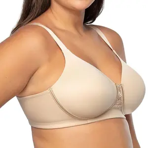 Vanity Fair Beauty Back Full-Figure Back Smoothing Wireless Bra - 38DDD Beige for Women's Underwear - Womenswear Comfortable Everyday
