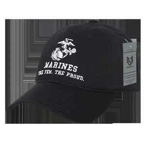 212 MAIN Unisex Marines Baseball Cap - RapidDominance S78-MAR-BLK, Embroidered Marines Logo, Relaxed Cotton, Classic Black, Casual Outfits Cap