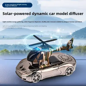 Solar-Powered Helicopter Car Perfume Ornament, Car Accessories for Interior Fragrance