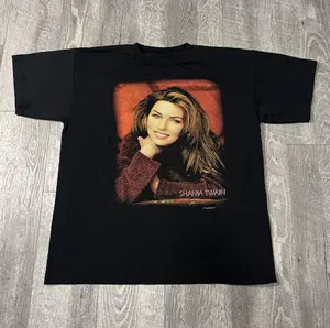 Shania Twain Shirt, Shania Twain Country Music Graphic tee, Country Band, Pop, 90s, Unisex T-Shirt, Gift For Men Women Menswear Top Underwear Tshirt Streetwear