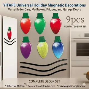 Universal Magnetic Decorative Stickers, Reflective Party Decals for Car/mailbox/fridge/garage Door, Reusable Without Residue