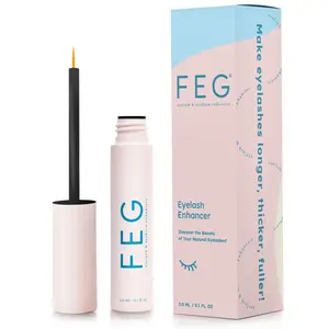 FEG Eyelash Rapid Eye Lash Growth Serum | For Lash and Brow | Creates Longer & Darker Eyelashes | Eyelash Enhancing Serum to Help Lengthen, Thicken and Darken Your Eyelashes | Single Pack