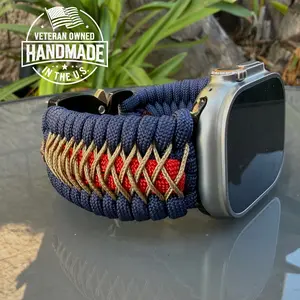 Personalized Paracord Watch Band for Apple Watch Series 1-11 and Apple Watch Ultra (watch not included).