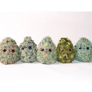 Adopt-A-Dragon Fruit Crochet Plush Handmade Weed Nug Plushie Cute Cannabis Buddy with Adoption Certificate 3-5 Inch Gift for Enthusiasts